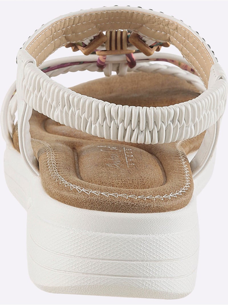 Sandales Matière Synthétique - Taille Standard - helline Blanc - Kiabi