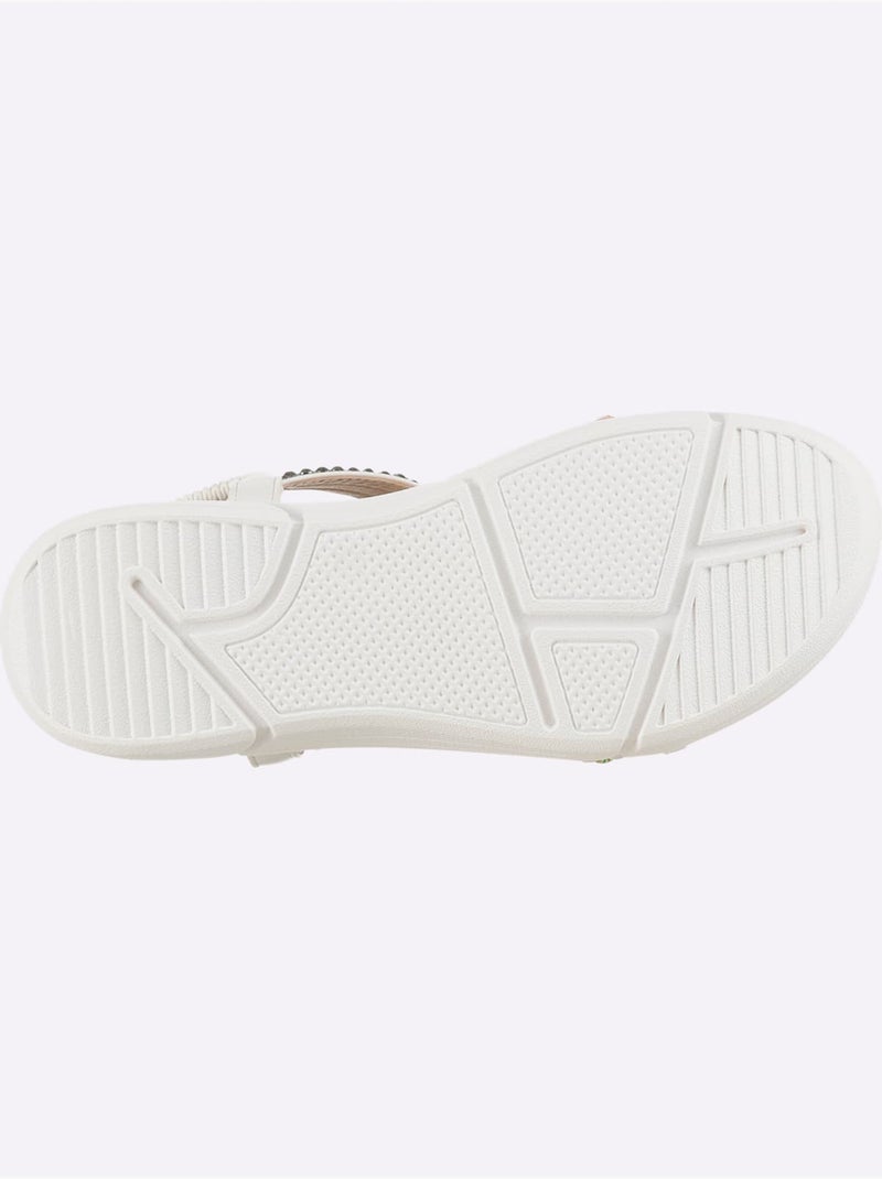 Sandales Matière Synthétique - Taille Standard - helline Blanc - Kiabi