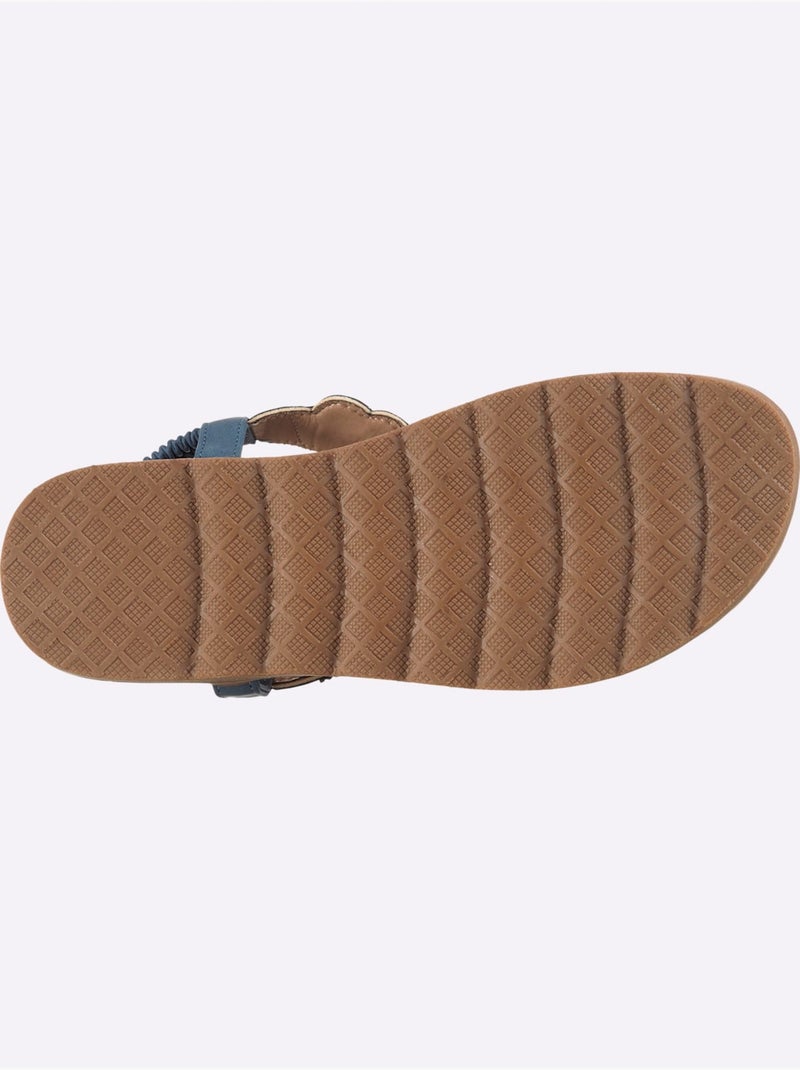 Sandales matière synthétique - taille standard - helline Bleu - Kiabi