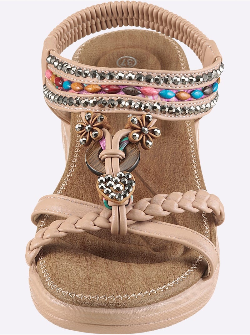 Sandales Matière Synthétique - Taille Standard - helline Rose - Kiabi