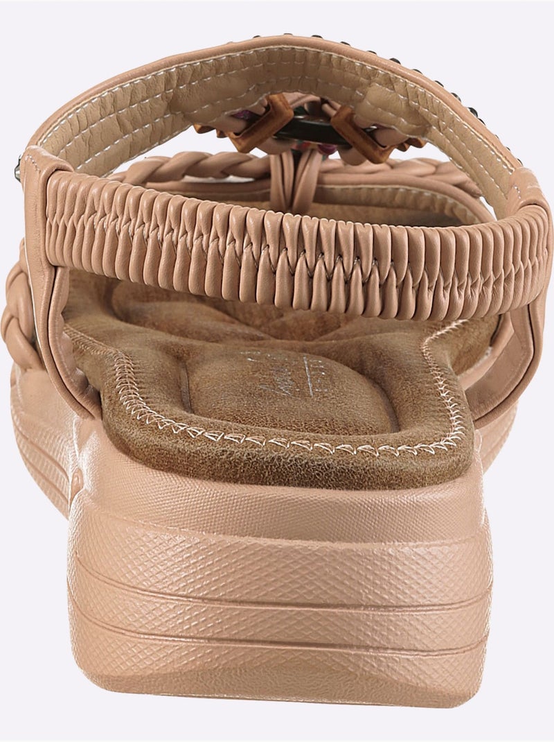 Sandales Matière Synthétique - Taille Standard - helline Rose - Kiabi