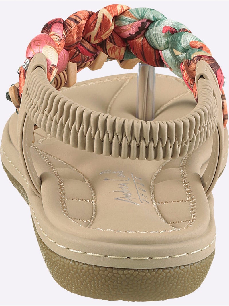 Sandales Matière Textile Agréable à Porter - Taille Standard - helline Beige - Kiabi