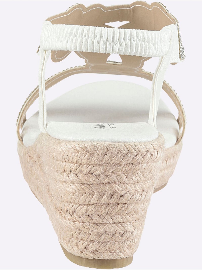 Sandales Matière Textile Agréable à Porter - Taille Standard - Helline Blanc - Kiabi