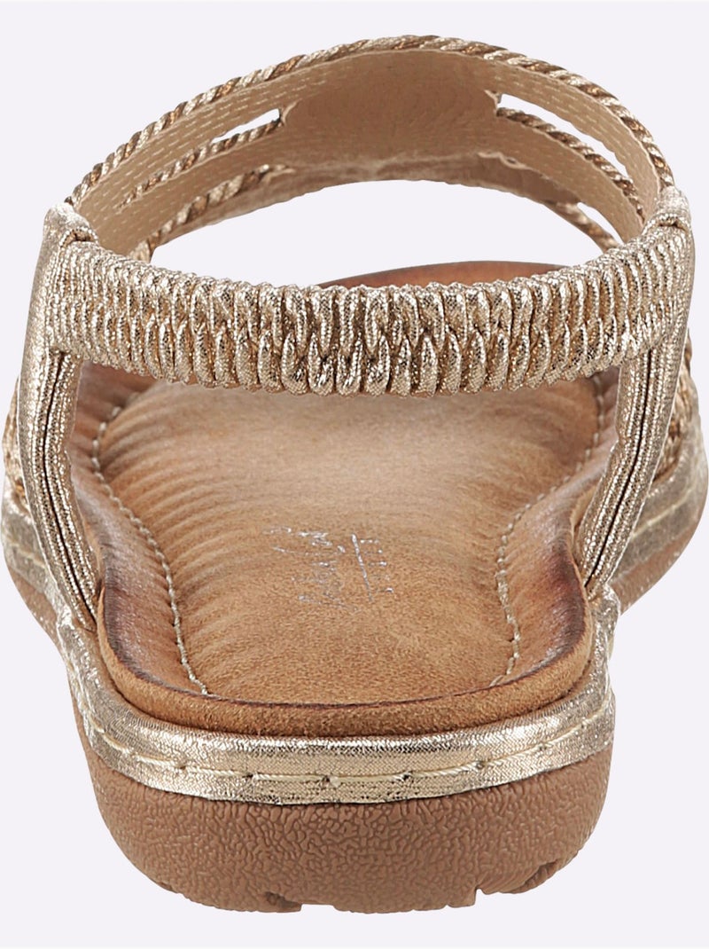 Sandales Matière Textile Agréable à Porter - Taille Standard - Helline Bronze - Kiabi