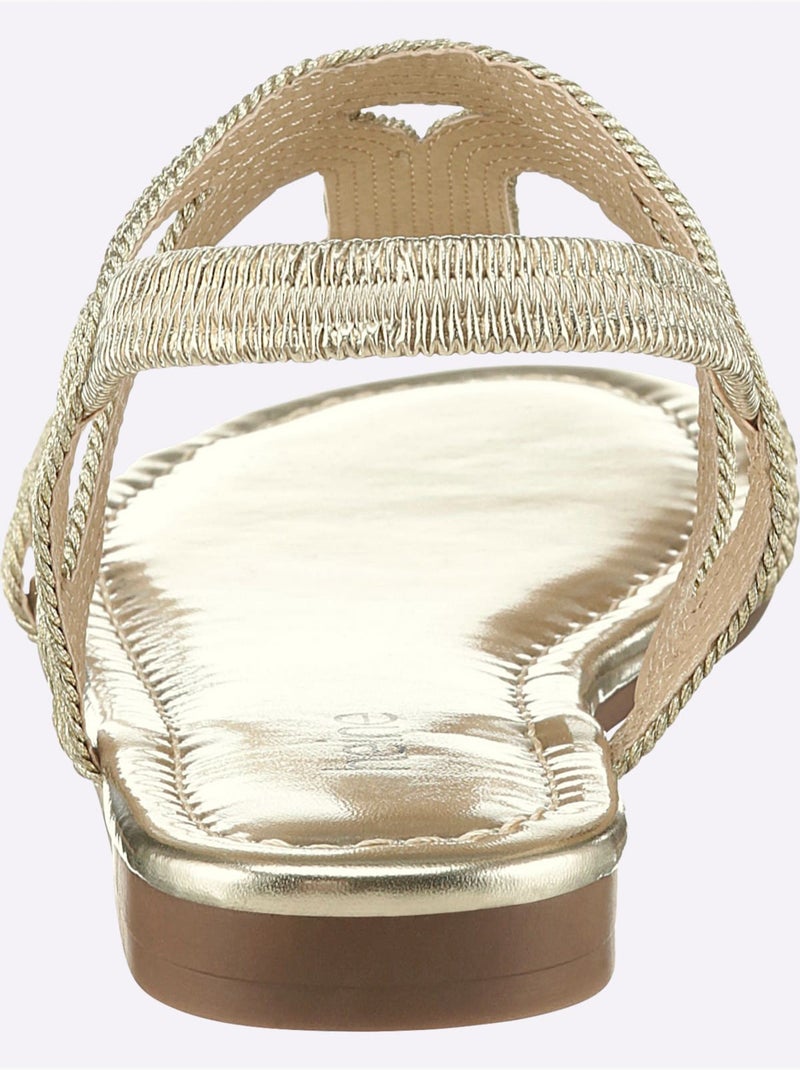 Sandales Matière Textile Agréable à Porter - Taille Standard - Helline Doré - Kiabi