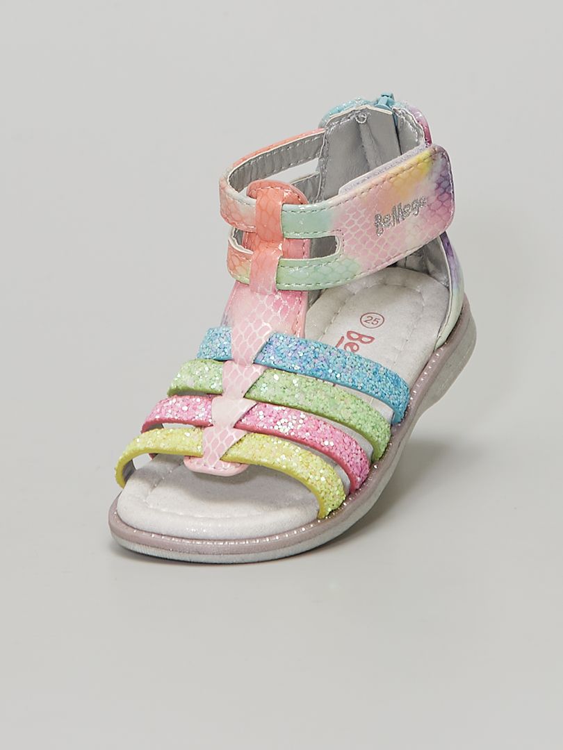 sandales multicolores