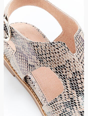 Sandales motif animalier - damart