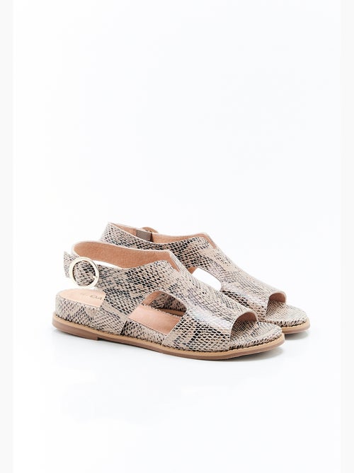 Sandales motif animalier - Damart - Kiabi