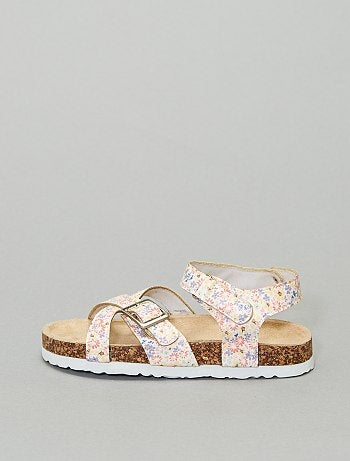 Sandales motif 'fleurs'
