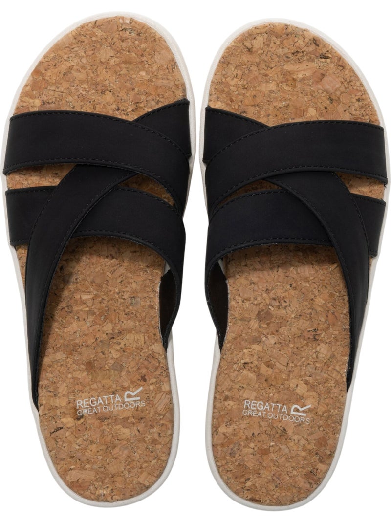 Sandales motif/style imprimé léopard et uni cassie - regatta Noir - Kiabi