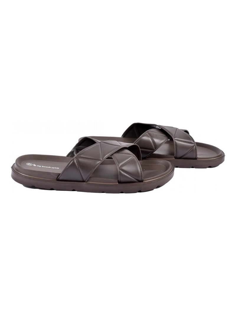Sandales Mules CROISEE Marron - Kiabi