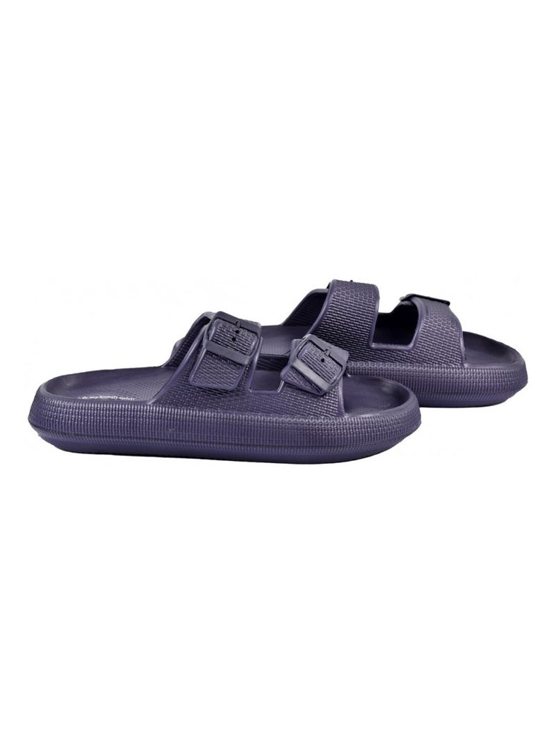 Sandales Mules EVA Boucle Bleu marine - Kiabi