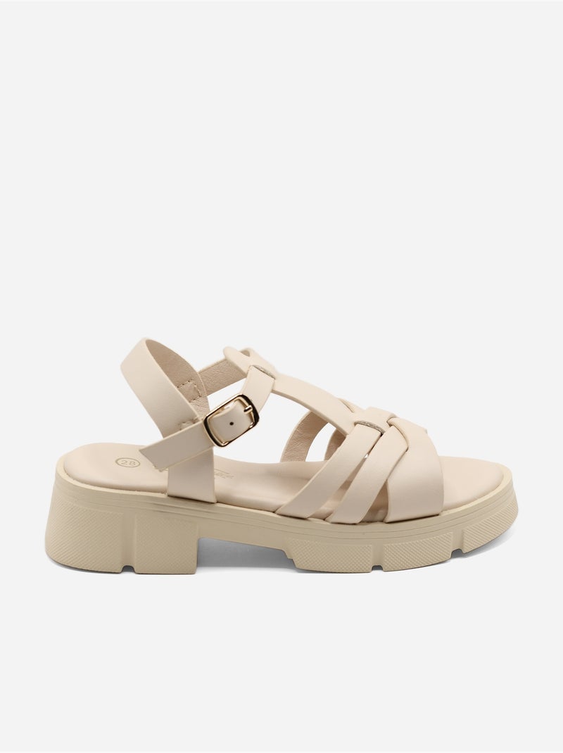 Sandales multi-brides Beige - Kiabi
