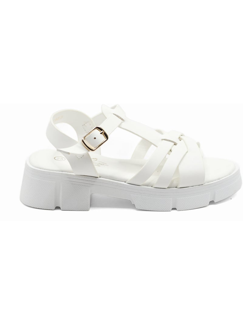 Sandales multi-brides Blanc - Kiabi