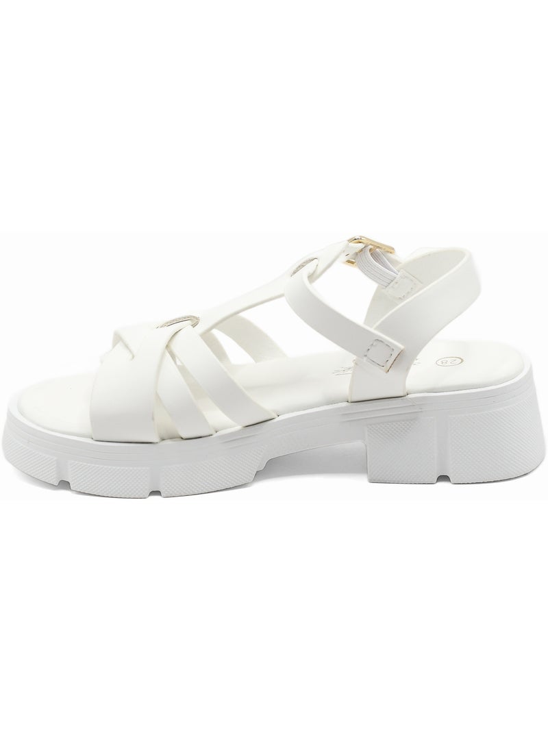Sandales multi-brides Blanc - Kiabi