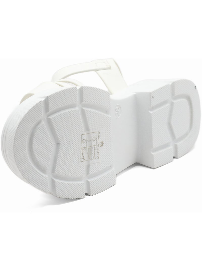 Sandales multi-brides Blanc - Kiabi