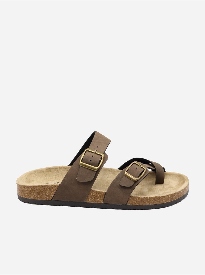 Sandales multi-brides Marron - Kiabi