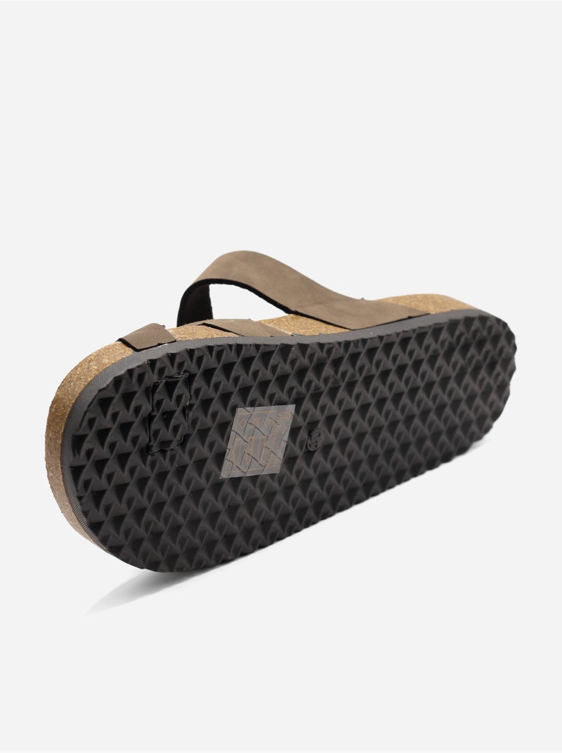 Sandales multi-brides Marron - Kiabi