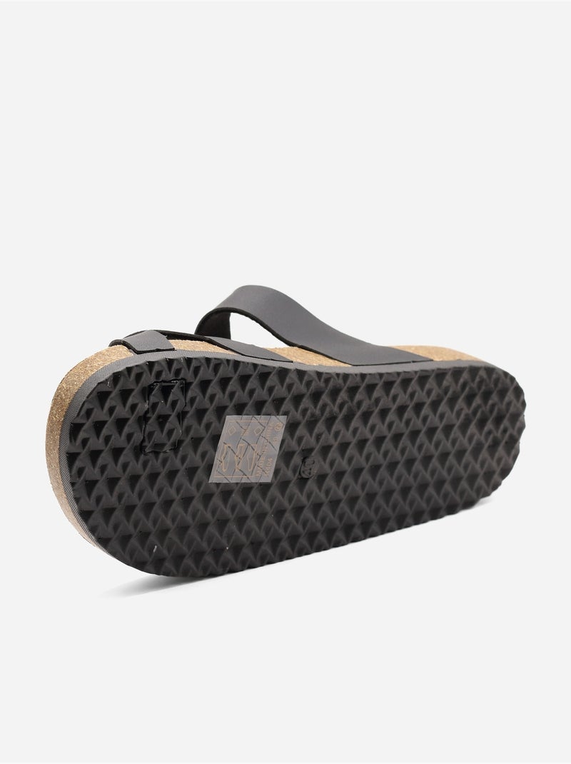 Sandales multi-brides Noir - Kiabi