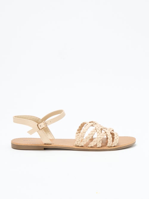 Sandales multi brides tressées - Kiabi