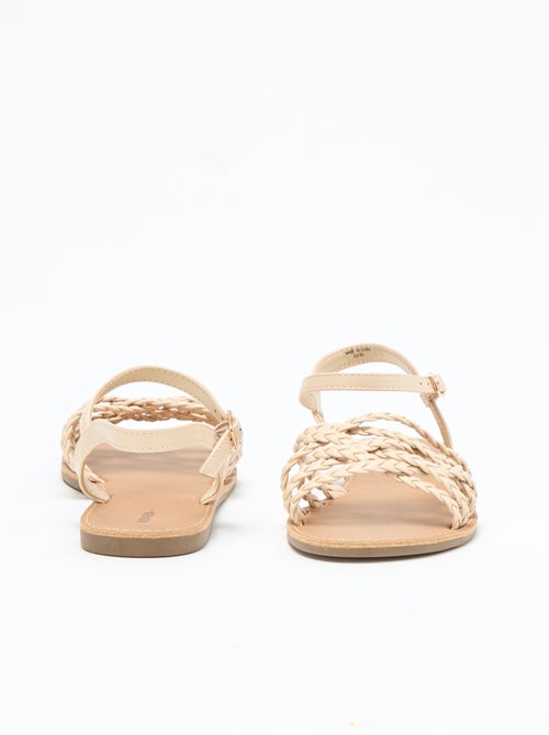 Sandales multi brides tressées - Kiabi