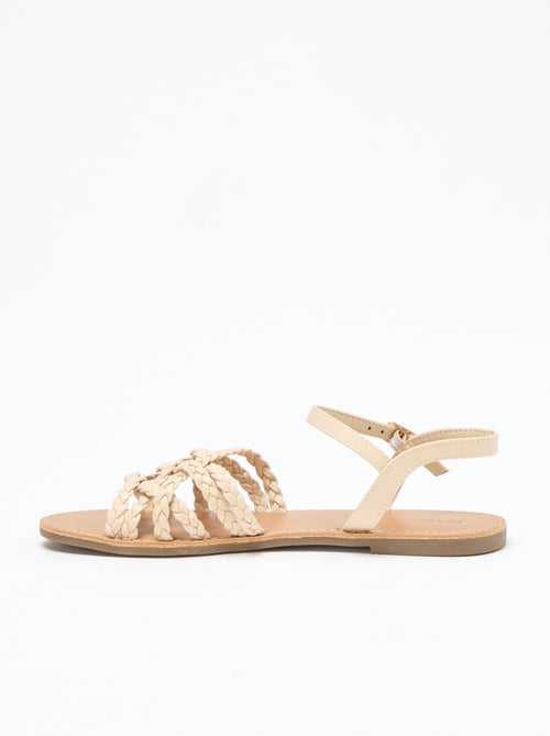Sandales multi brides tressées - Kiabi