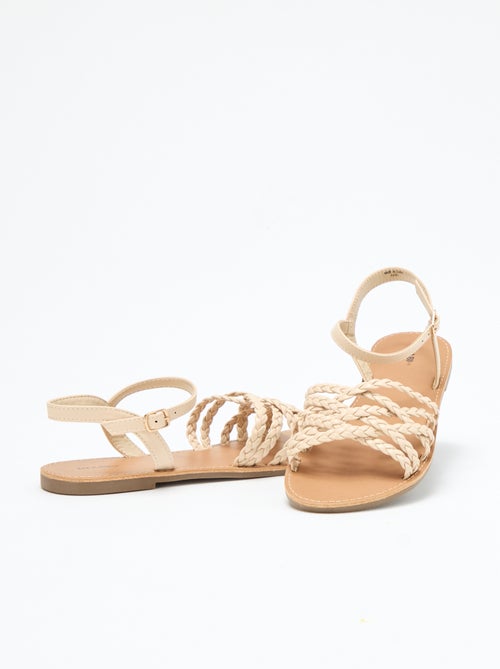 Sandales multi brides tressées - Kiabi