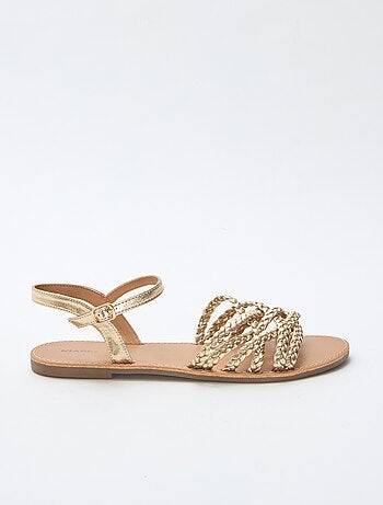 Sandales multi brides tressées
