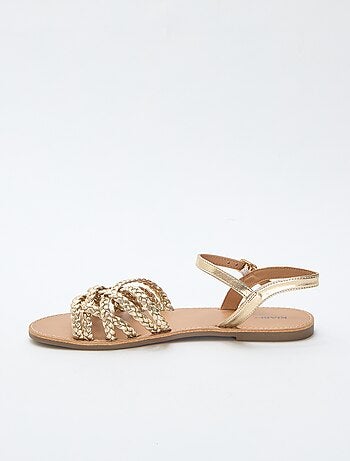 Sandales multi brides tressées