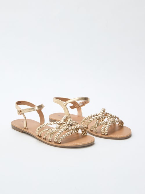 Sandales multi brides tressées - Kiabi