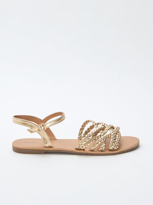 Sandales multi brides tressées - Kiabi