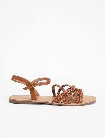 Sandales multi brides tressées