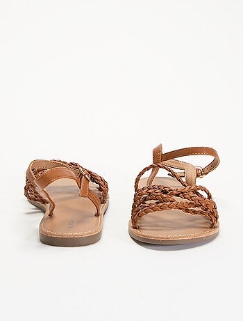 Sandales multi brides tressées