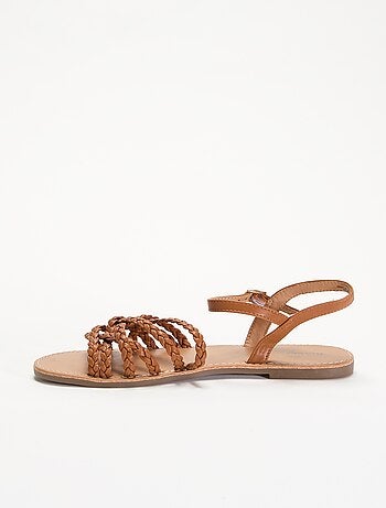 Sandales multi brides tressées