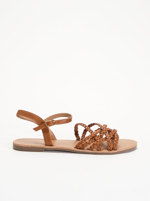 Sandales multi brides tressées - Kiabi