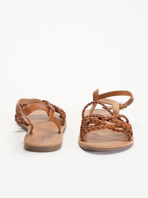 Sandales multi brides tressées - Kiabi