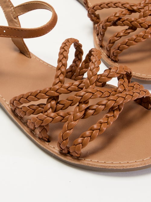 Sandales multi brides tressées - Kiabi