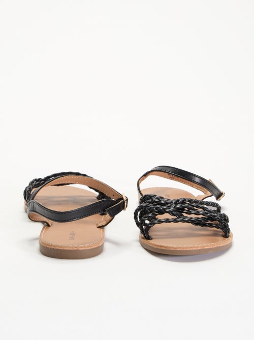 Sandales multi brides tressées - Kiabi