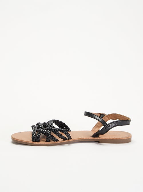 Sandales multi brides tressées - Kiabi