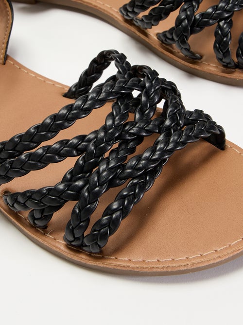 Sandales multi brides tressées - Kiabi