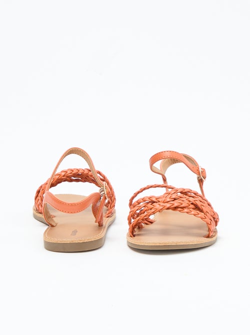 Sandales multi brides tressées - Kiabi