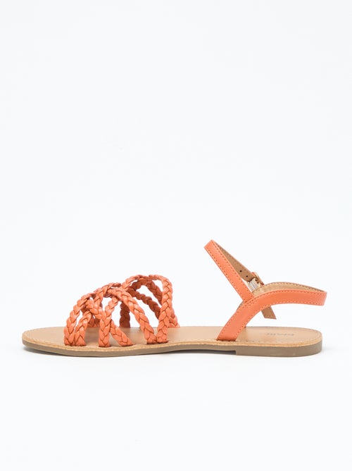 Sandales multi brides tressées - Kiabi