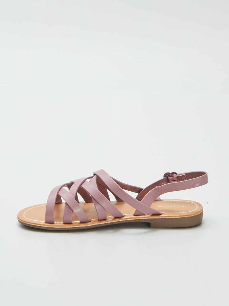 Sandales multi-brides Violet - Kiabi