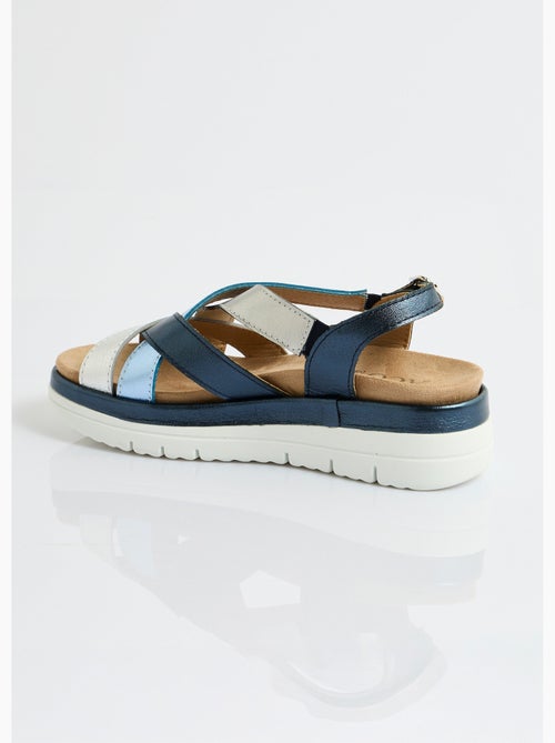 Sandales multibrides compensées grande largeur - Afibel - Kiabi