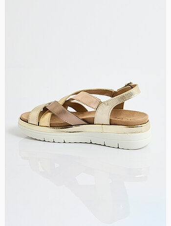 Sandales multibrides compensées grande largeur - Afibel