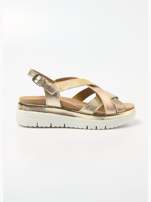 Sandales multibrides compensées grande largeur - Afibel - Kiabi