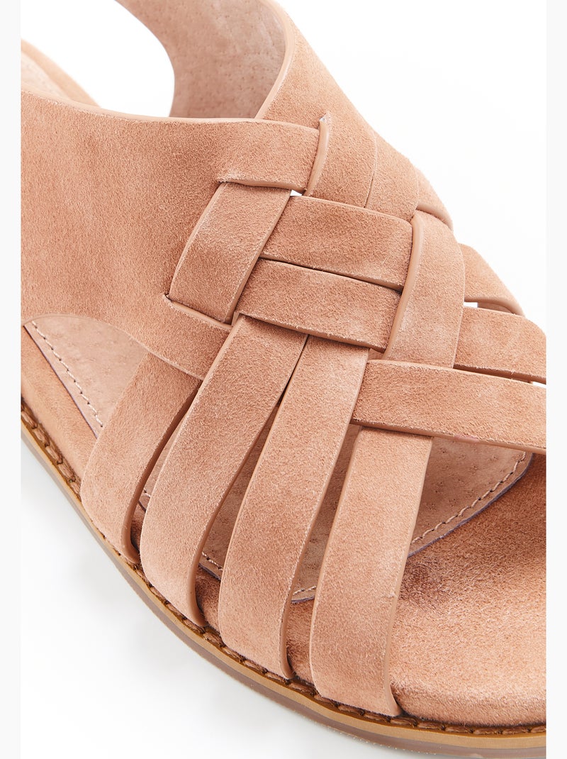 Sandales multibrides croisées - Damart Marron - Kiabi