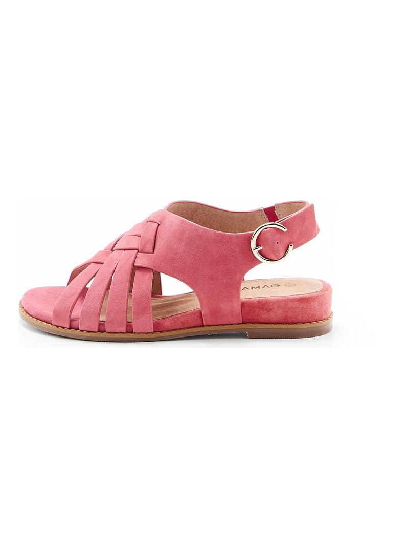 Sandales multibrides croisées - Damart Rose - Kiabi