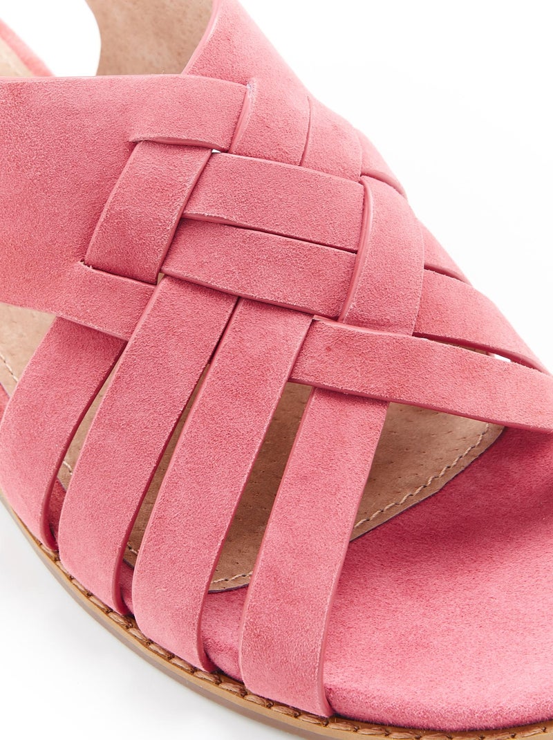 Sandales multibrides croisées - Damart Rose - Kiabi