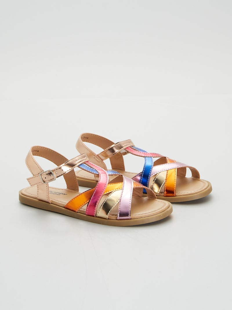 Sandales multicolores Multicolore - Kiabi